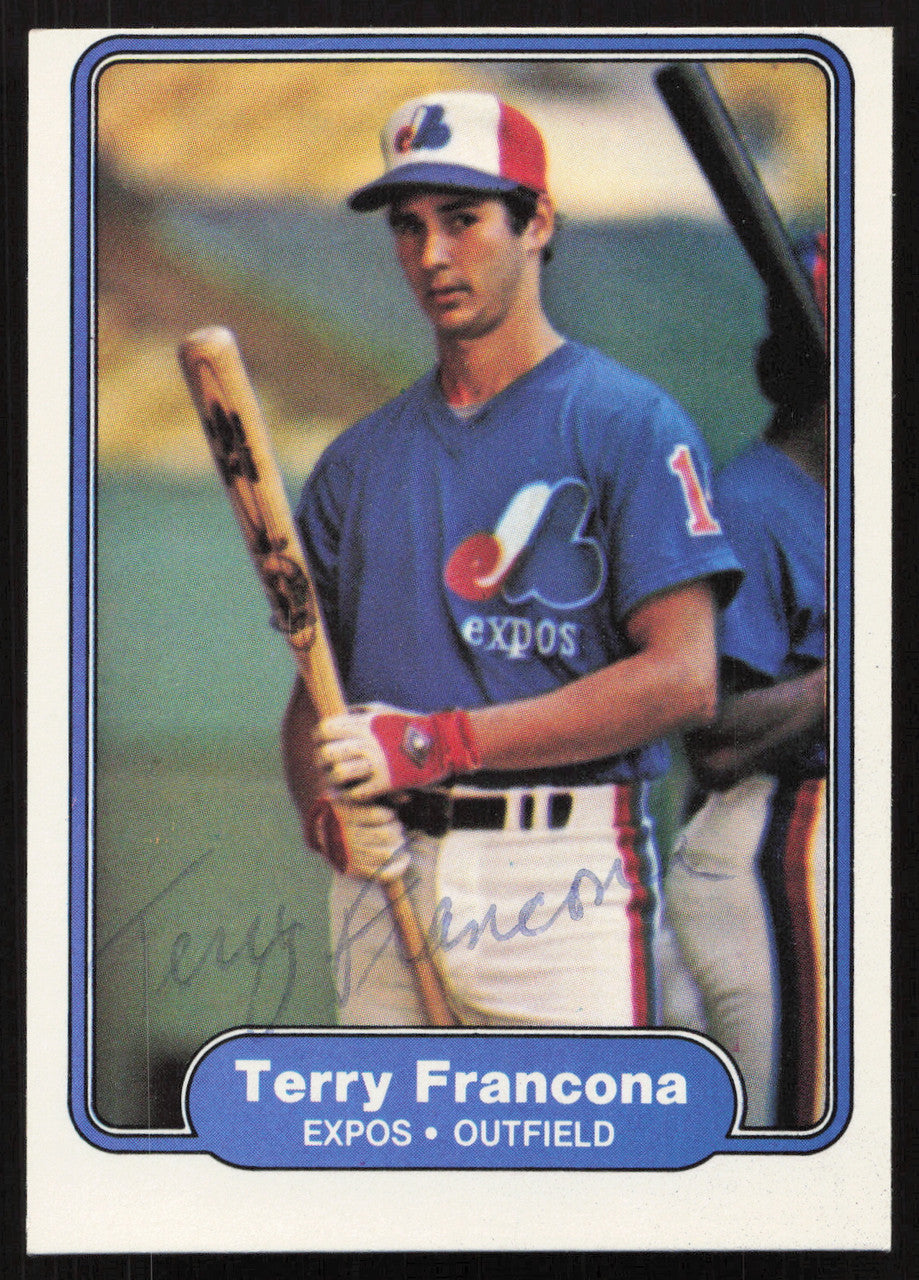 Terry Francona Autographed 1982 Fleer Card #188 Montreal Expos SKU #264743