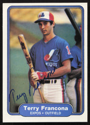 Terry Francona Autographed 1982 Fleer Card #188 Montreal Expos SKU #264744