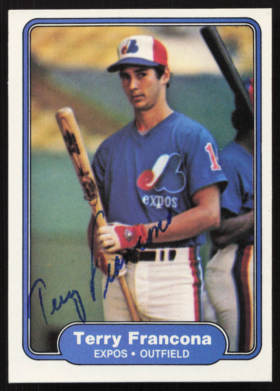 Terry Francona Autographed 1982 Fleer Card #188 Montreal Expos SKU #264744