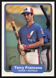 Terry Francona Autographed 1982 Fleer Card #188 Montreal Expos SKU #264747