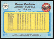 Cesar Cedeno Autographed 1982 Fleer Card #213 Houston Astros SKU #264748