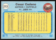 Cesar Cedeno Autographed 1982 Fleer Card #213 Houston Astros SKU #264749