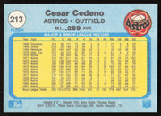 Cesar Cedeno Autographed 1982 Fleer Card #213 Houston Astros SKU #264750