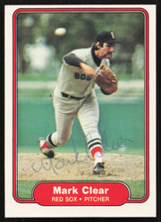 Mark Clear Autographed 1982 Fleer Card #290 Boston Red Sox SKU #264753