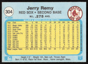 Jerry Remy Autographed 1982 Fleer Card #304 Boston Red Sox SKU #264758