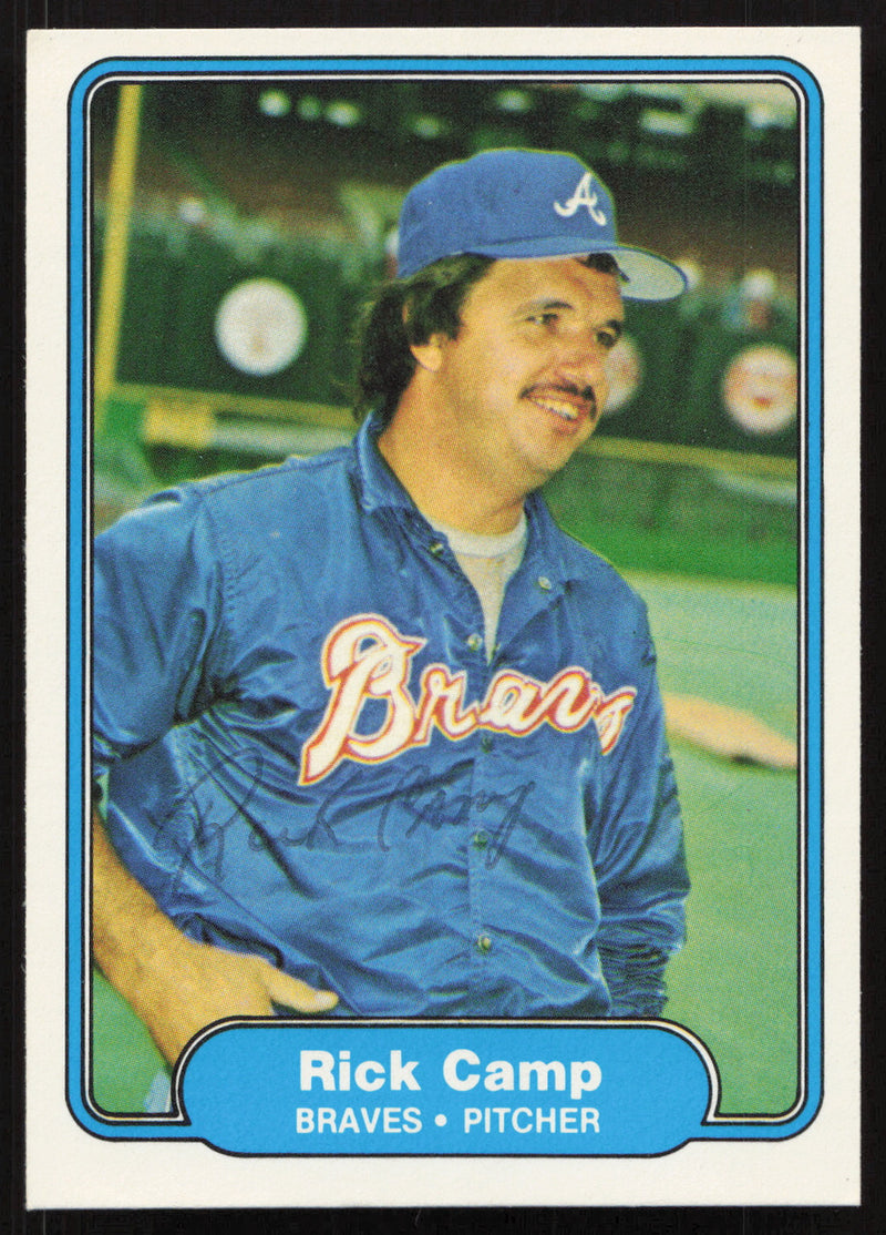 Rick Camp Autographed 1982 Fleer Card #432 Atlanta Braves SKU #264763