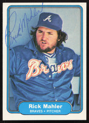 Rick Mahler Autographed 1982 Fleer Card #440 Atlanta Braves SKU #264764