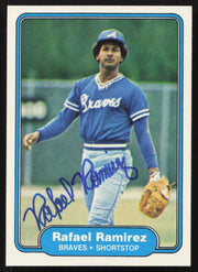 Rafael Ramirez Autographed 1982 Fleer Card #447 Atlanta Braves SKU #264766