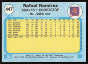 Rafael Ramirez Autographed 1982 Fleer Card #447 Atlanta Braves SKU #264766
