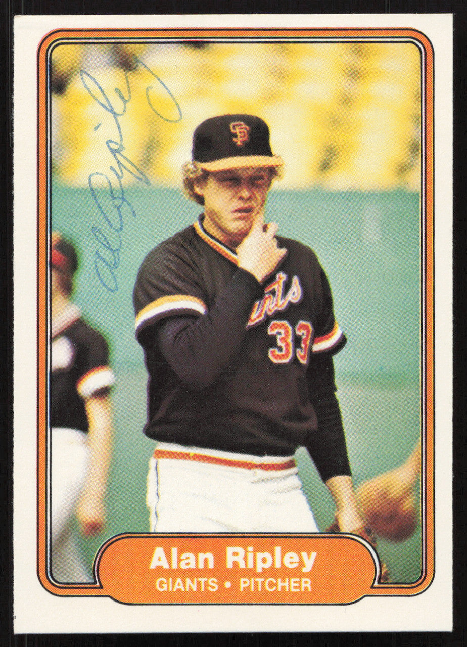 Allen Ripley Autographed 1982 Fleer Card #399 San Francisco Giants SKU #264767