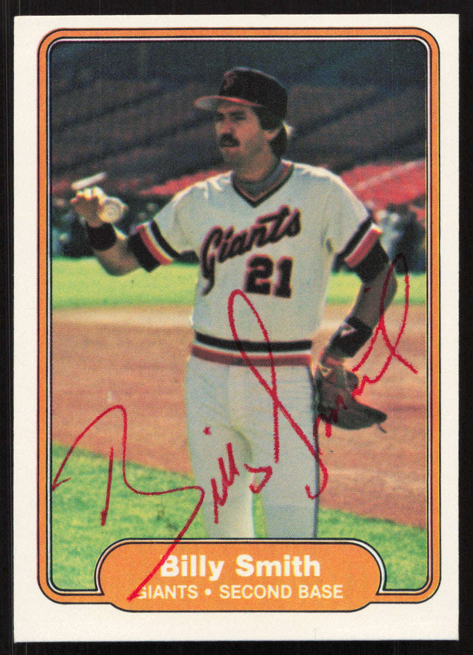 Billy Smith Autographed 1982 Fleer Card #400 San Francisco Giants SKU #264768