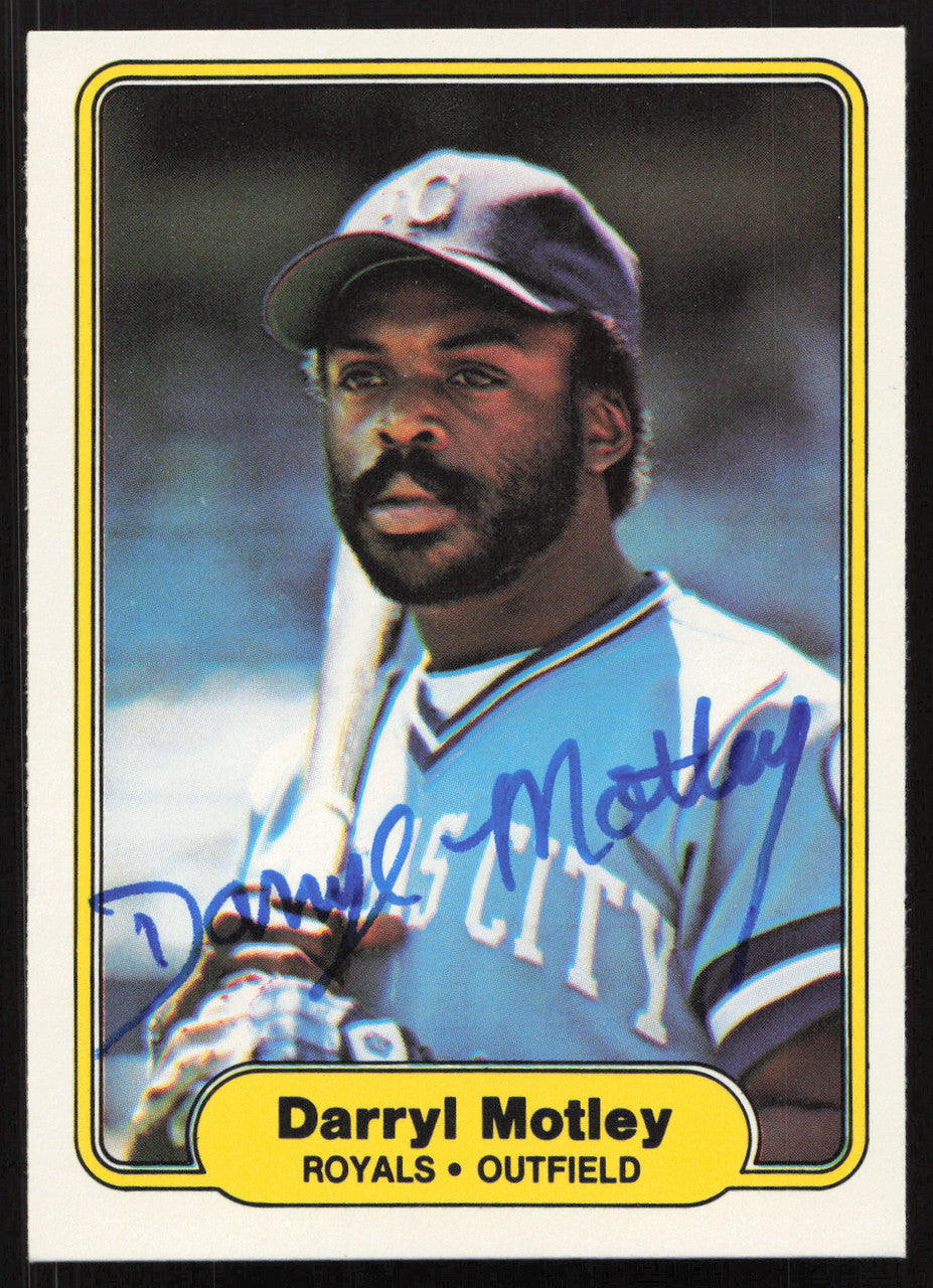 Darryl Motley Autographed 1982 Fleer Card #417 Kansas City Royals SKU #264769