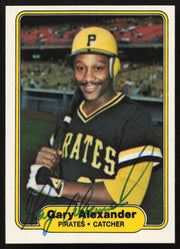 Gary Alexander Autographed 1982 Fleer Card #475 Pittsburgh Pirates SKU #264774