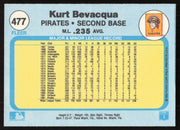 Kurt Bevacqua Autographed 1982 Fleer Card #477 Pittsburgh Pirates SKU #264775