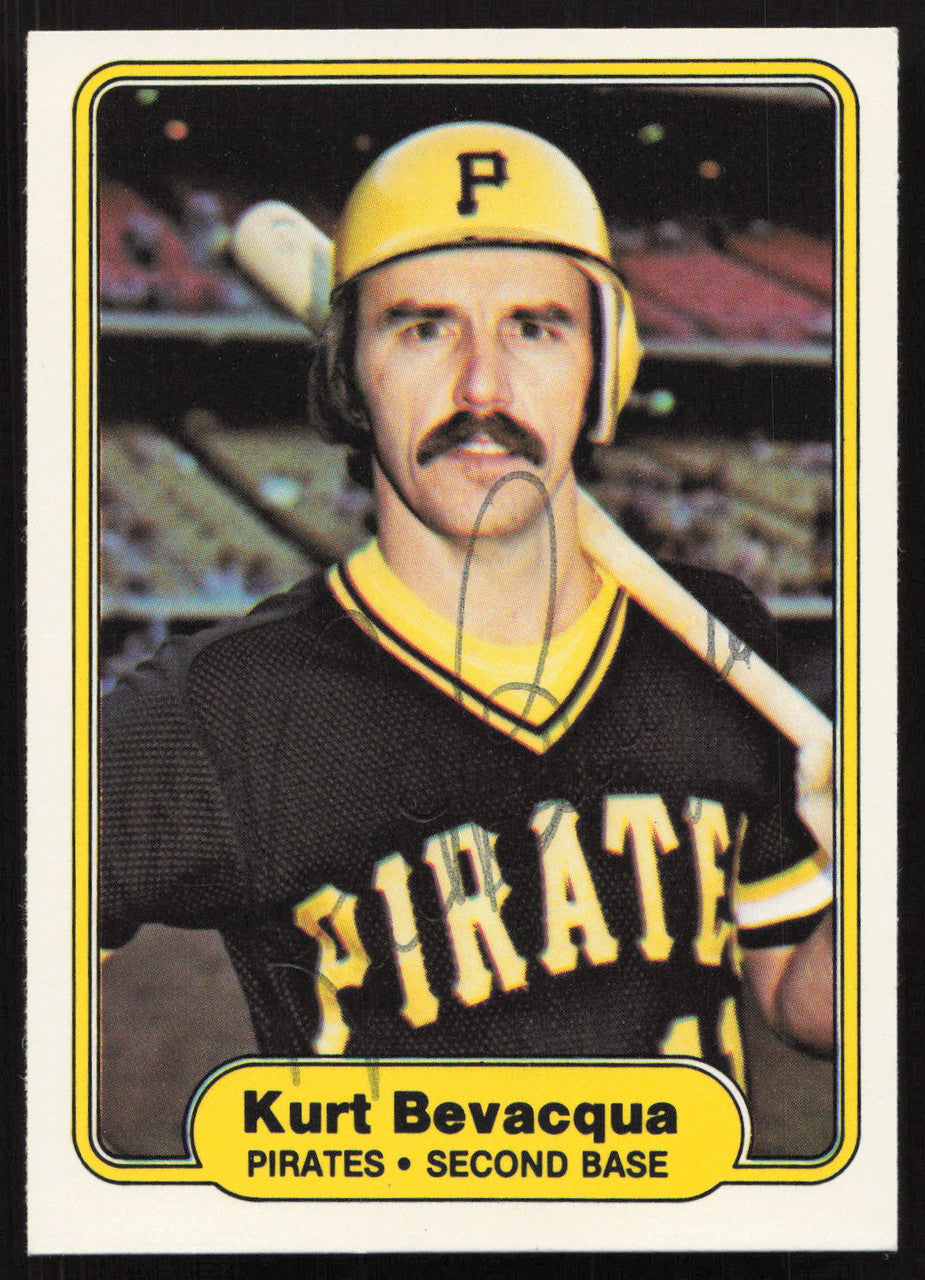 Kurt Bevacqua Autographed 1982 Fleer Card #477 Pittsburgh Pirates SKU #264776