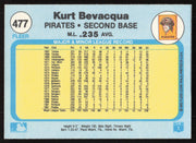 Kurt Bevacqua Autographed 1982 Fleer Card #477 Pittsburgh Pirates SKU #264776