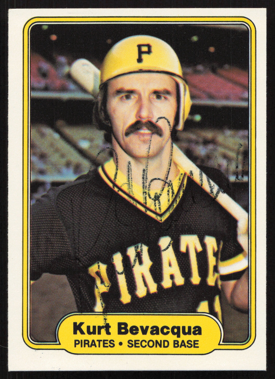 Kurt Bevacqua Autographed 1982 Fleer Card #477 Pittsburgh Pirates SKU #264777