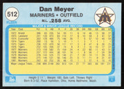 Dan Meyer Autographed 1982 Fleer Card #512 Seattle Mariners SKU #264778