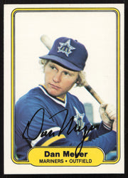 Dan Meyer Autographed 1982 Fleer Card #512 Seattle Mariners SKU #264779