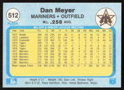 Dan Meyer Autographed 1982 Fleer Card #512 Seattle Mariners SKU #264779