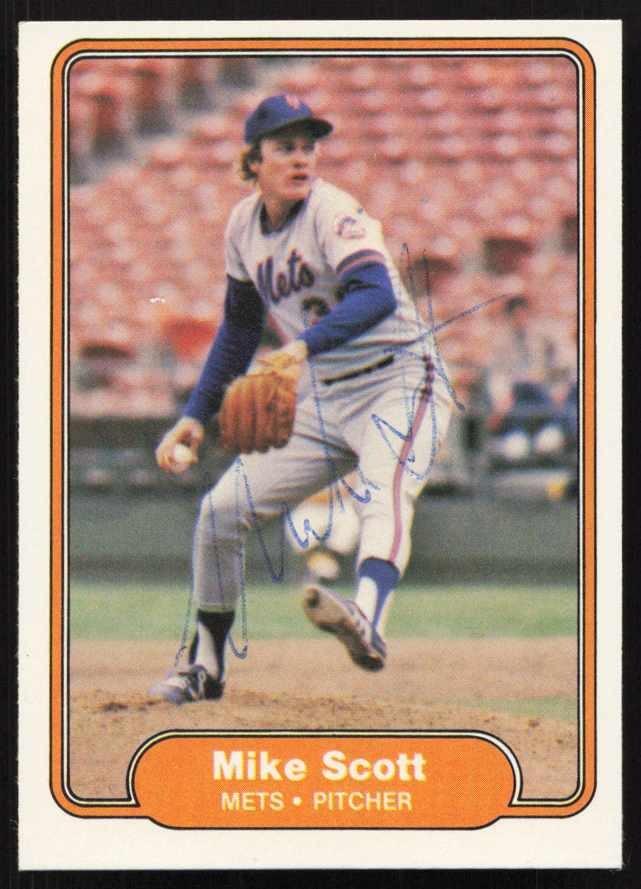 Mike Scott Autographed 1982 Fleer Card #535 New York Mets SKU #264780