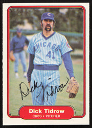 Dick Tidrow Autographed 1982 Fleer Card #604 Chicago Cubs SKU #264785