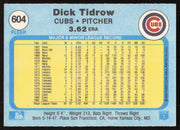 Dick Tidrow Autographed 1982 Fleer Card #604 Chicago Cubs SKU #264786