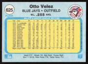 Otto Velez Autographed 1982 Fleer Card #625 Toronto Blue Jays SKU #264787