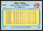 Otto Velez Autographed 1982 Fleer Card #625 Toronto Blue Jays SKU #264788