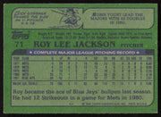 Roy Lee Jackson Autographed 1982 Topps Card #71 Toronto Blue Jays SKU #264797