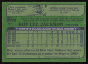 Roy Lee Jackson Autographed 1982 Topps Card #71 Toronto Blue Jays SKU #264798
