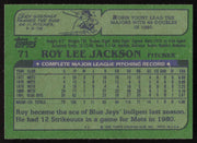 Roy Lee Jackson Autographed 1982 Topps Card #71 Toronto Blue Jays SKU #264799