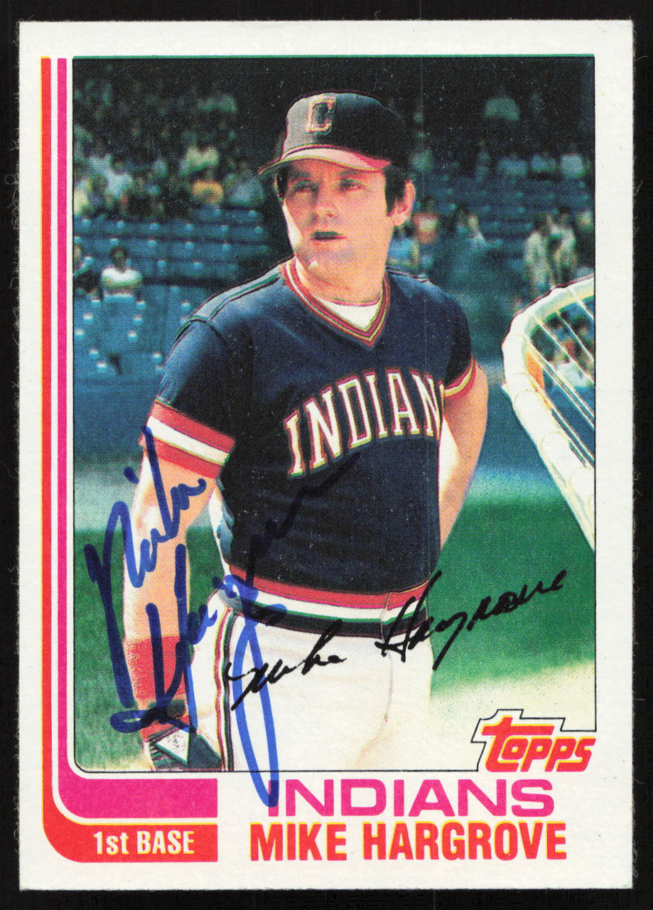 Mike Hargrove Autographed 1982 Topps Card #310 Cleveland Indians SKU #264802