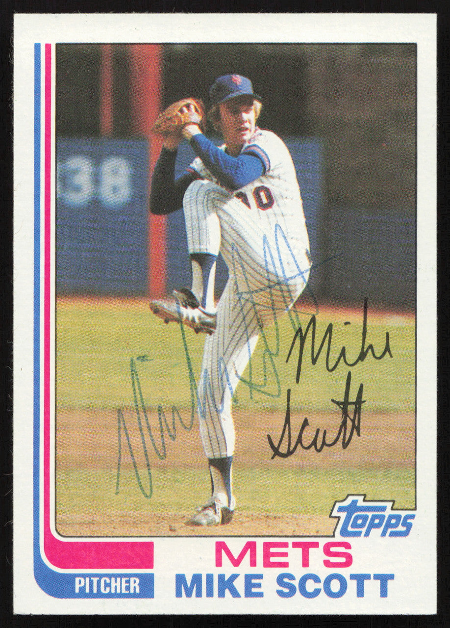 Mike Scott Autographed 1982 Topps Card #432 New York Mets SKU #264809