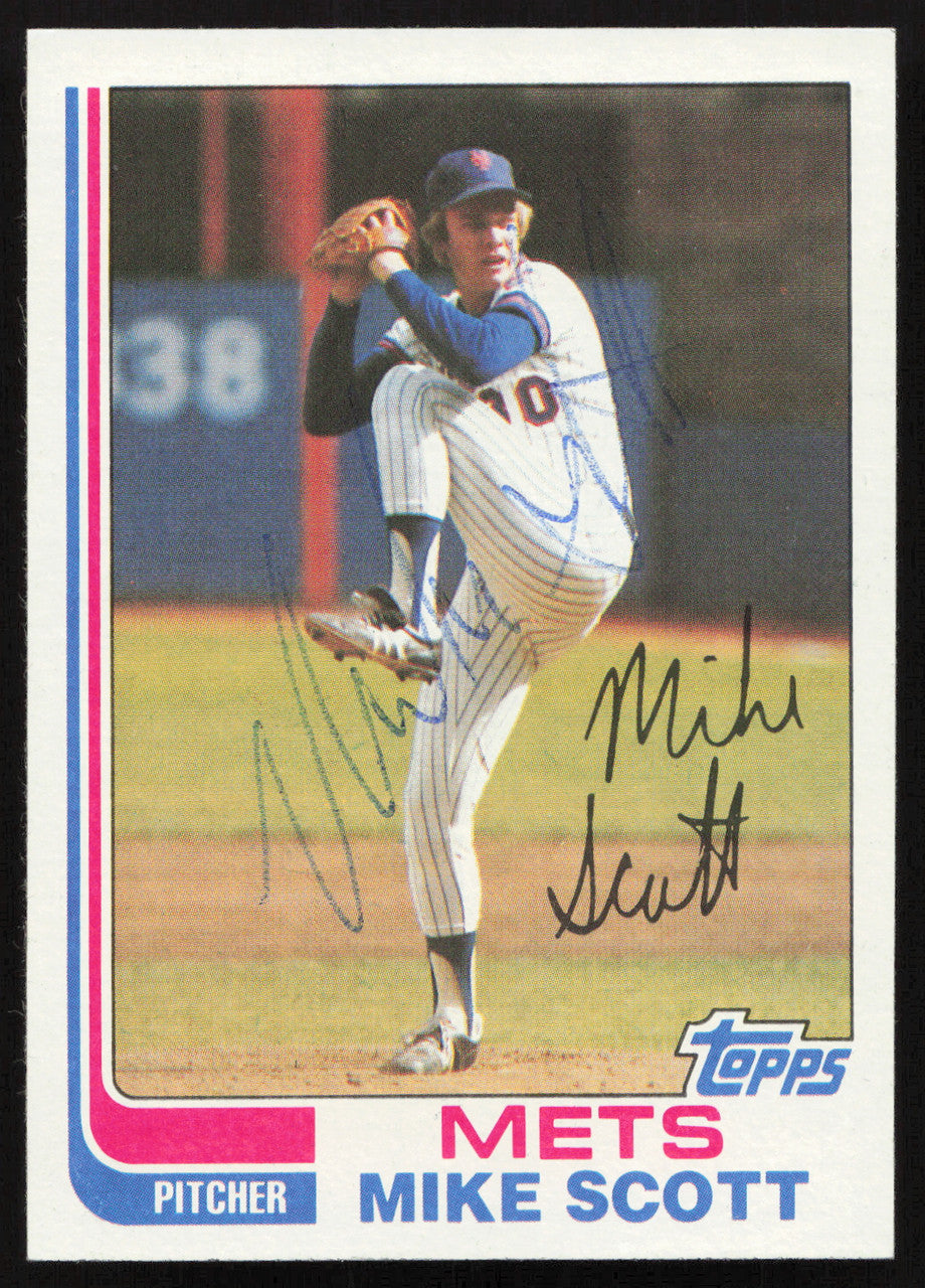 Mike Scott Autographed 1982 Topps Card #432 New York Mets SKU #264811