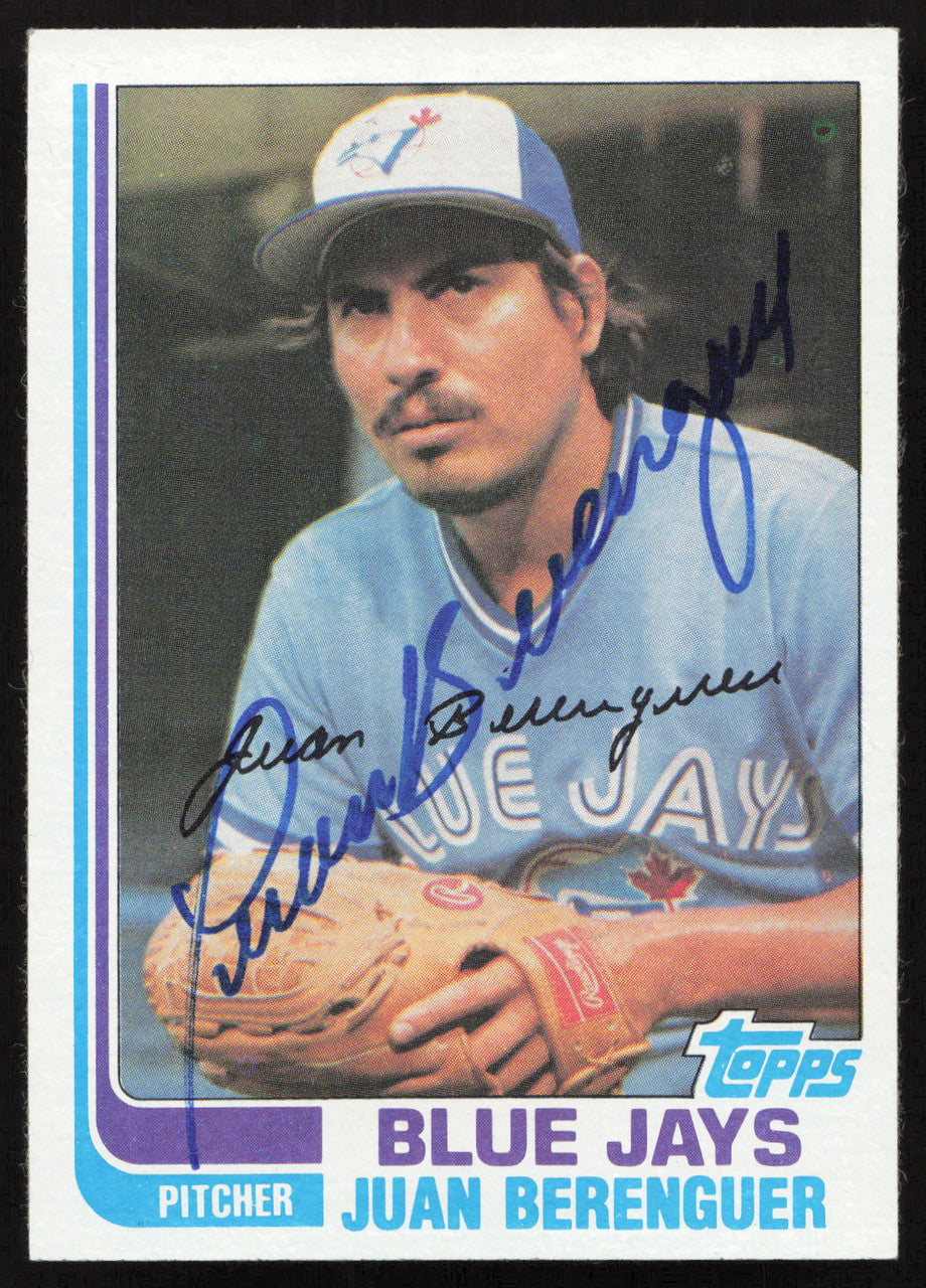 Juan Berenguer Autographed 1982 Topps Card #437 Toronto Blue Jays SKU #264813