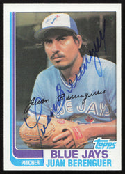 Juan Berenguer Autographed 1982 Topps Card #437 Toronto Blue Jays SKU #264814