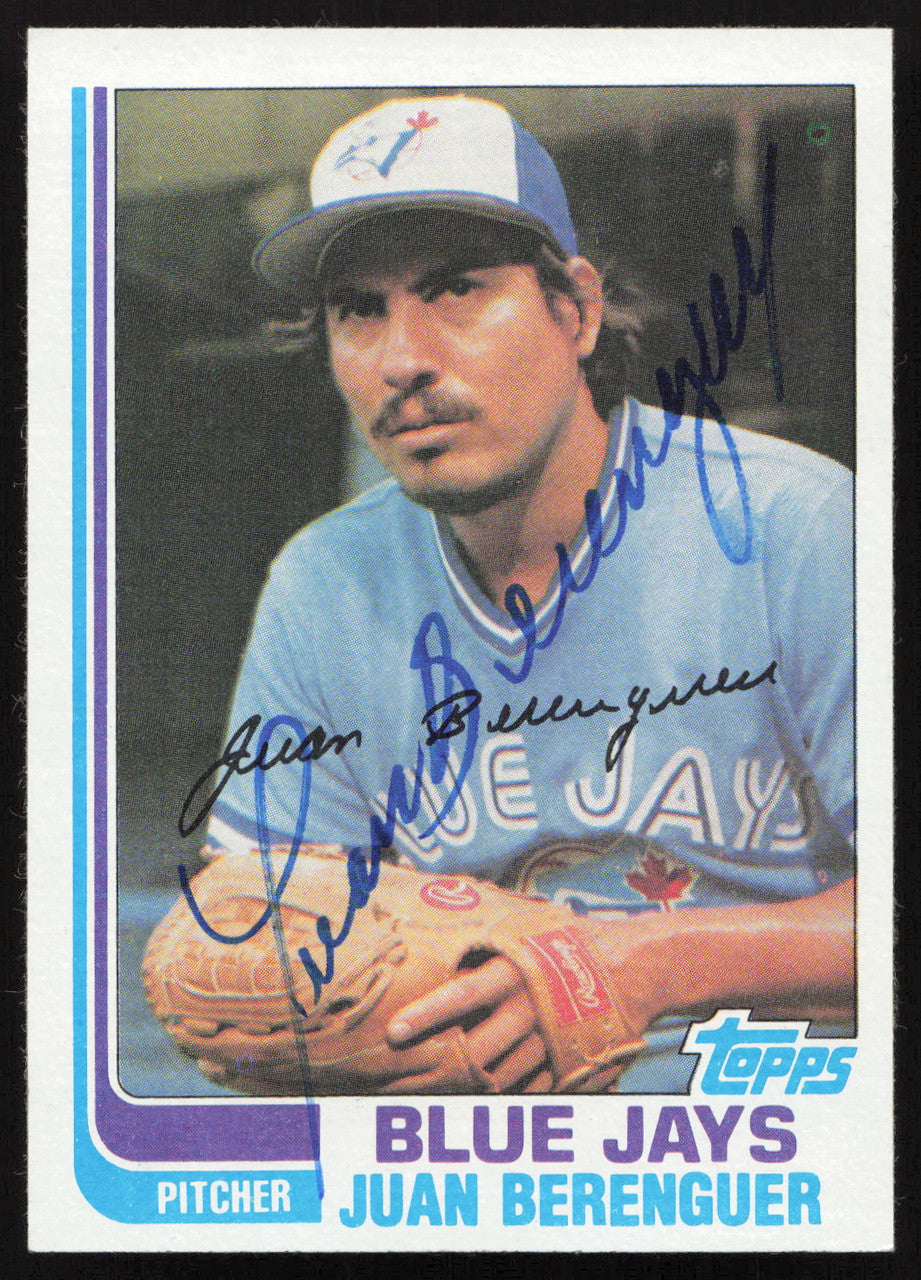 Juan Berenguer Autographed 1982 Topps Card #437 Toronto Blue Jays SKU #264814