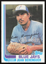 Juan Berenguer Autographed 1982 Topps Card #437 Toronto Blue Jays SKU #264816