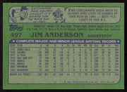 Jim Anderson Autographed 1982 Topps Card #497 Seattle Mariners SKU #264818