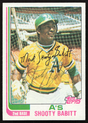 Shooty Babitt Autographed 1982 Topps Card #578 Oakland A's SKU #264821