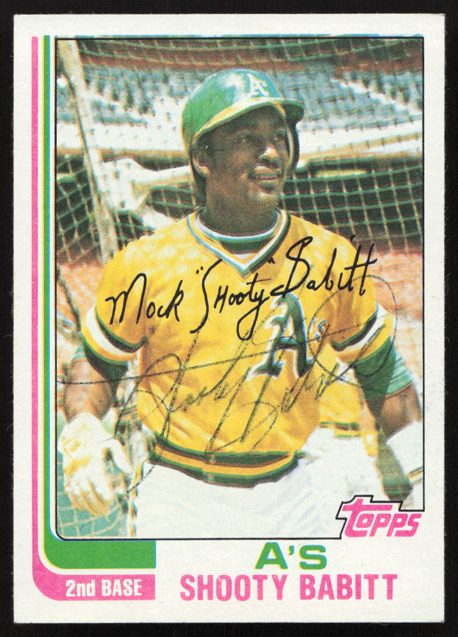 Shooty Babitt Autographed 1982 Topps Card #578 Oakland A's SKU #264821