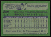 Shooty Babitt Autographed 1982 Topps Card #578 Oakland A's SKU #264821