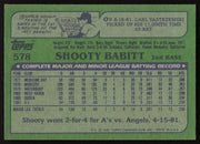 Shooty Babitt Autographed 1982 Topps Card #578 Oakland A's SKU #264822
