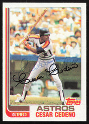 Cesar Cedeno Autographed 1982 Topps Card #640 Houston Astros SKU #264825