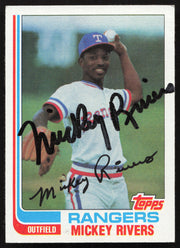 Mickey Rivers Autographed 1982 Topps Card #704 Texas Rangers SKU #264828