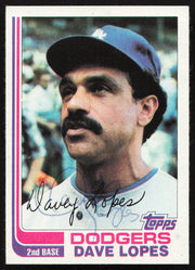 Dave Davey Lopes Autographed 1982 Topps Card #740 Los Angeles Dodgers SKU #264833