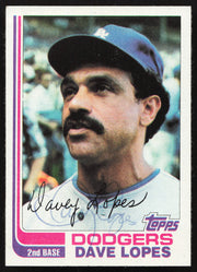 Dave Davey Lopes Autographed 1982 Topps Card #740 Los Angeles Dodgers SKU #264834