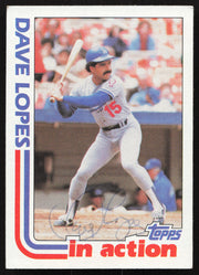 Dave Davey Lopes Autographed 1982 Topps Card #741 Los Angeles Dodgers SKU #264837