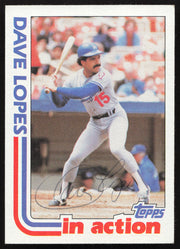 Dave Davey Lopes Autographed 1982 Topps Card #741 Los Angeles Dodgers SKU #264839